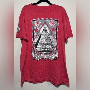 Entitee Red Cash Is King Illuminati Short Sleeve T-Shirt